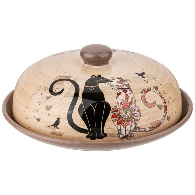 Блюдо для блинов agness "парижские коты" 23*10 см Agness (358-1728)