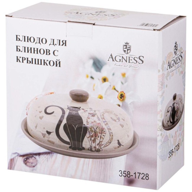 Блюдо для блинов agness "парижские коты" 23*10 см Agness (358-1728) Блюдо для блинов agness "парижские коты" 23*10 см Agness (358-1728)