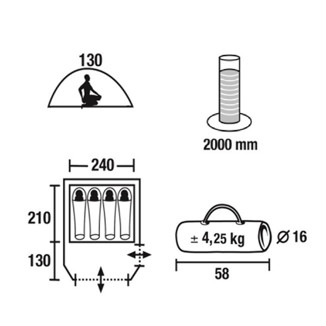 Палатка Green Glade Zoro 4 (52014) Палатка Green Glade Zoro 4 (52014)
