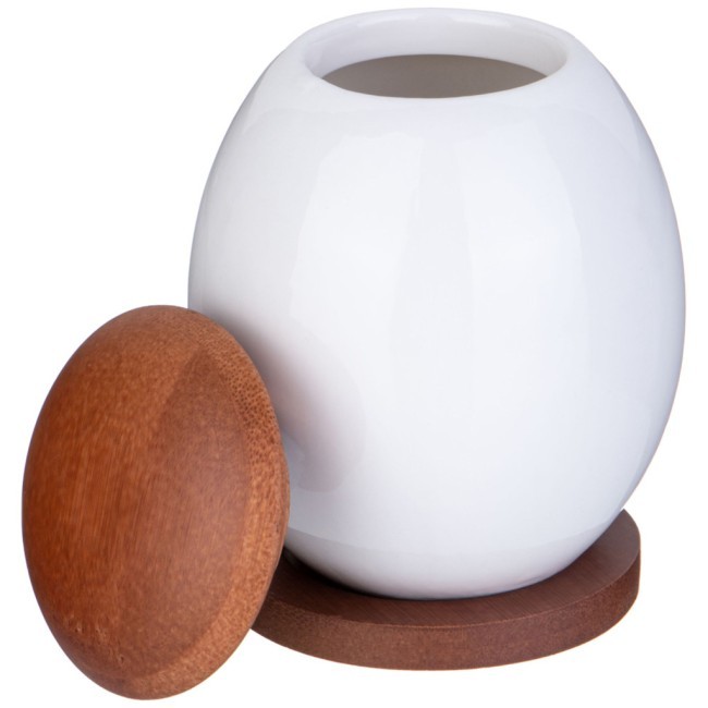 Банка с дерев. крышкой lefard "native" 9,5*12 см 400 мл на дерев. подставке Lefard (587-202)