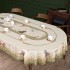 Скатерть овальная "охота" 175х300см, зеленый, 100% хлопок, твил с пропиткой Lefard (850-769-42)