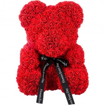 Декоративное изделие"медвежонок из роз" 40 см Huajing Plastic (192-506)