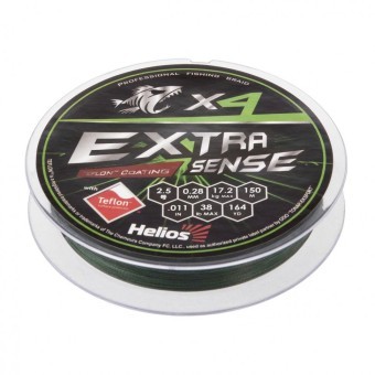Шнур плетеный Helios Extrasense X4 PE 2.5/38LB 0,28мм 150м Green HS-ES-X4-2.5/38LB (76110) Шнур плетеный Helios Extrasense X4 PE 2.5/38LB 0,28мм 150м Green HS-ES-X4-2.5/38LB (76110)