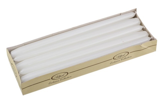 Набор свечей из 10 шт.высота=29 см.белый Adpal (348-377)