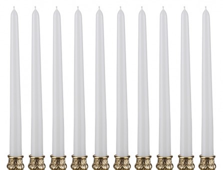 Набор свечей из 10 шт.высота=29 см.белый Adpal (348-377)