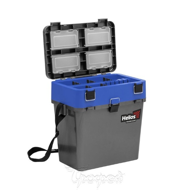 Ящик рыболовный зимний Helios двухсекционный 19л серый/синий (HS-IB-19-GB) (70122) Ящик рыболовный зимний Helios двухсекционный 19л серый/синий (HS-IB-19-GB) (70122)