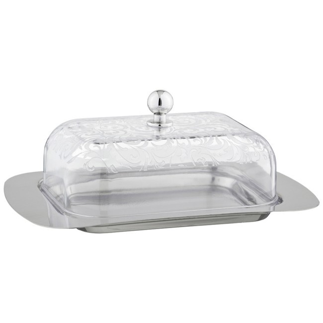 Масленка agness с пластиковой крышкой 19*12*7 см Agness (912-010)