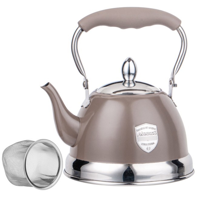 Чайник agness с фильтром, 1,0 л c индукцион. капсульным дном и складывающейся ручкой цвет: шоколад Agness (937-875) Чайник agness с фильтром, 1,0 л c индукцион. капсульным дном и складывающейся ручкой цвет: шоколад Agness (937-875)