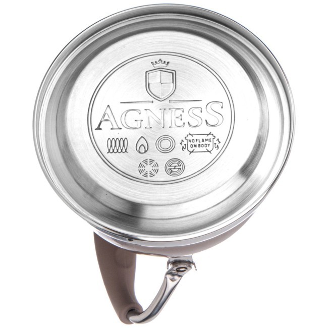 Чайник agness с фильтром, 1,0 л c индукцион. капсульным дном и складывающейся ручкой цвет: шоколад Agness (937-875) Чайник agness с фильтром, 1,0 л c индукцион. капсульным дном и складывающейся ручкой цвет: шоколад Agness (937-875)