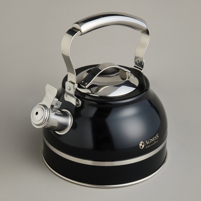 Чайник agness со свистком 2,7л, термоаккумулирующее дно, 304 сталь,  индукция Agness (914-303)