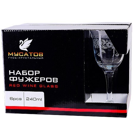 Набор 6-ти бокалов д/вина Флёр new 240 мл (MS863-07-01) Набор 6-ти бокалов д/вина Флёр new 240 мл (MS863-07-01)