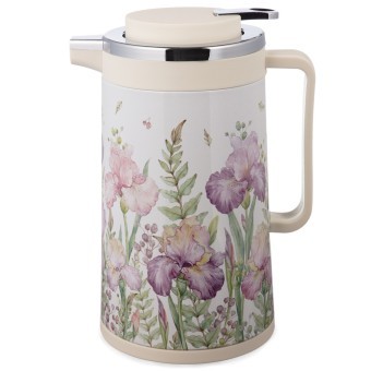 Термос со стеклянной колбой, 950 мл, крышка с клапаном, серия "irises" Agness (734-208)