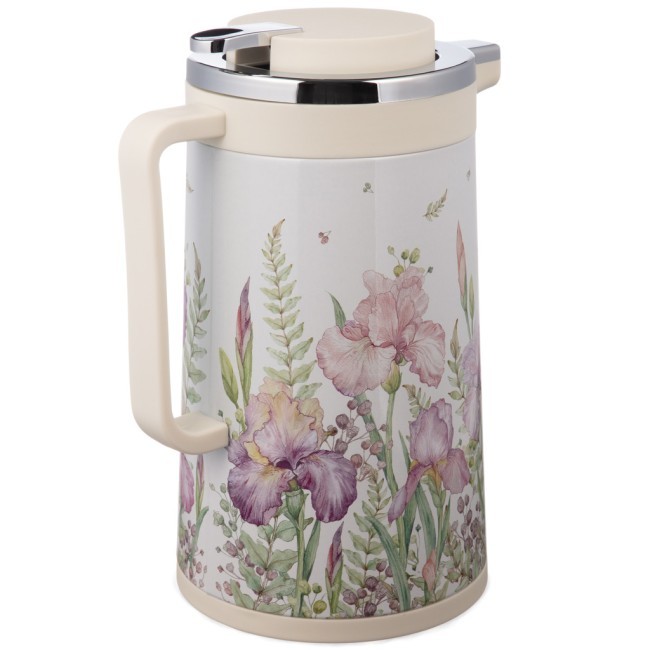 Термос со стеклянной колбой, 950 мл, крышка с клапаном, серия "irises" Agness (734-208)