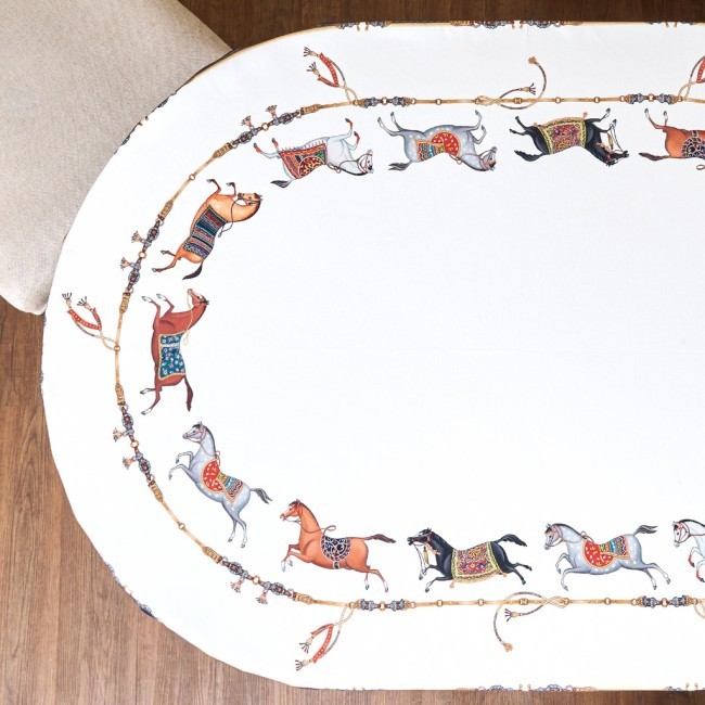 Скатерть овальная "passage"140х300см ,белый, 100% хлопок,твил, пропитка Lefard (850-759-42)