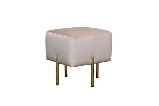 Пуф Mario вельвет св.бежевый Velv ECRU 42*42*44см (TT-00016672)