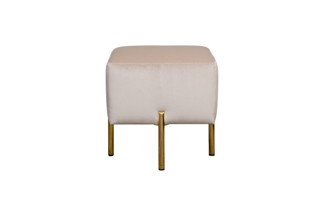 Пуф Mario вельвет св.бежевый Velv ECRU 42*42*44см (TT-00016672)