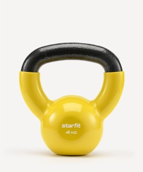Гиря виниловая STARFIT DB-401, 4 кг, желтый (2103598)