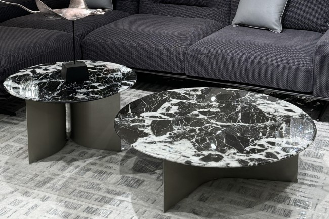 Стол журнальный черный d70*40см (TT-00013105)