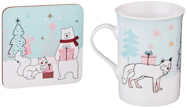 Кружка+мдф подставка новый год 300 мл. Lefard (270-284) Кружка+мдф подставка новый год 300 мл. Lefard (270-284)