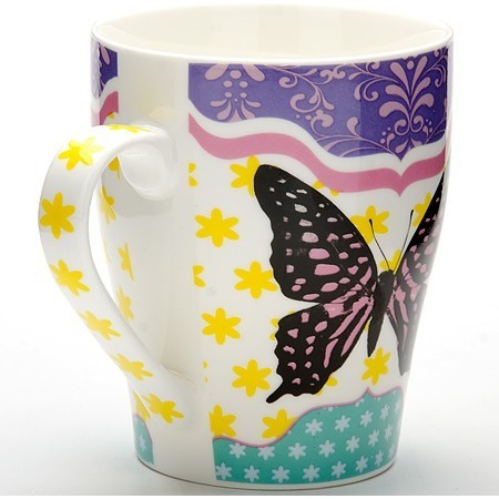 Кружка 340мл БАБОЧКА (мин. 4шт)LR (24454) Кружка 340мл БАБОЧКА (мин. 4шт)LR (24454)