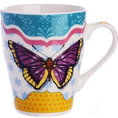 Кружка 340мл БАБОЧКА (мин. 4шт)LR (24454) Кружка 340мл БАБОЧКА (мин. 4шт)LR (24454)