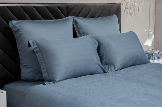 Комплект постельного белья Муар, бамбук, сине-зеленый, Полуторный (145*210) (TT-00014571) Комплект постельного белья Муар, бамбук, сине-зеленый, Полуторный (145*210) (TT-00014571)