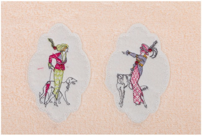 Полотенце 40*70 "променад", 380 г/м2, м/х, х/б 100% персик SANTALINO (850-118-04)