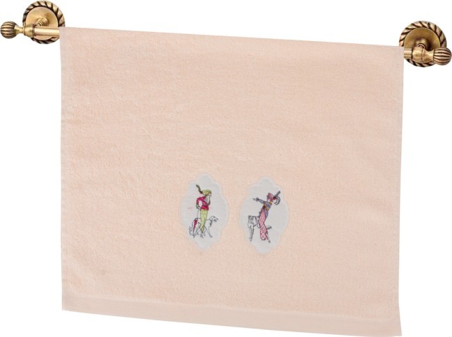 Полотенце 40*70 "променад", 380 г/м2, м/х, х/б 100% персик SANTALINO (850-118-04)