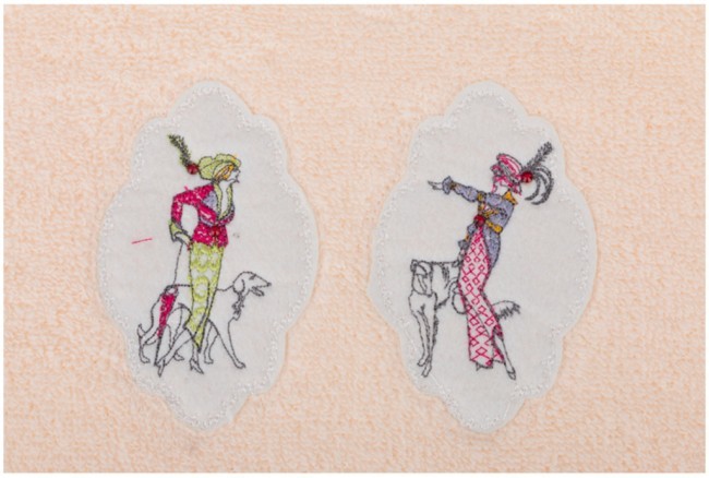 Полотенце 40*70 "променад", 380 г/м2, м/х, х/б 100% персик SANTALINO (850-118-04)