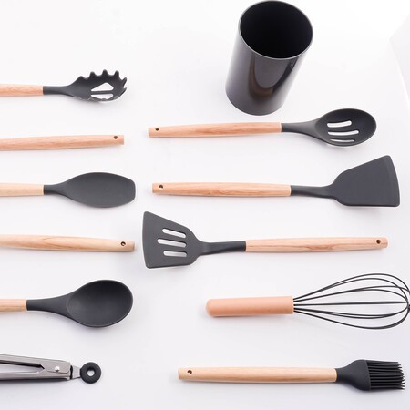 Набор кухонных принадлежностей на подставке 12пр силикон/пластик (24-01-TM) Набор кухонных принадлежностей на подставке 12пр силикон/пластик (24-01-TM)