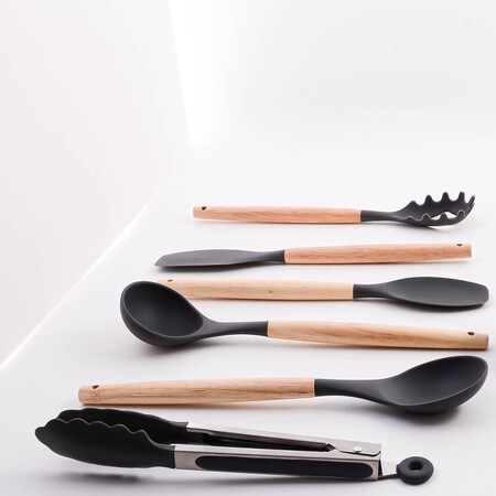 Набор кухонных принадлежностей на подставке 12пр силикон/пластик (24-01-TM) Набор кухонных принадлежностей на подставке 12пр силикон/пластик (24-01-TM)