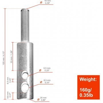 Адаптер Тонар для ледобуров Торнадо-М2, Motoshtorm под шуруповерт, d19 мм АШ-03 (67155) Адаптер Тонар для ледобуров Торнадо-М2, Motoshtorm под шуруповерт, d19 мм АШ-03 (67155)