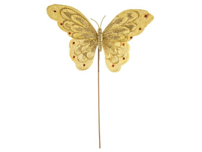 Изделие декоративное "бабочка золотая" высота=27 см.без упаковки Polite Crafts&gifts (161-124)
