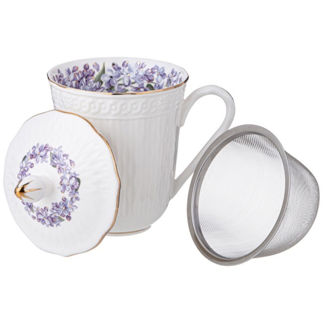 Кружка заварочная lefard "lilac" с крышкой и ситом 350 мл Lefard (760-798)