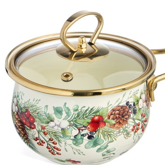 Ковш эмалированный серия "celebration" 0,9л, диа 14 см Agness (943-081) Ковш эмалированный серия "celebration" 0,9л, диа 14 см Agness (943-081)