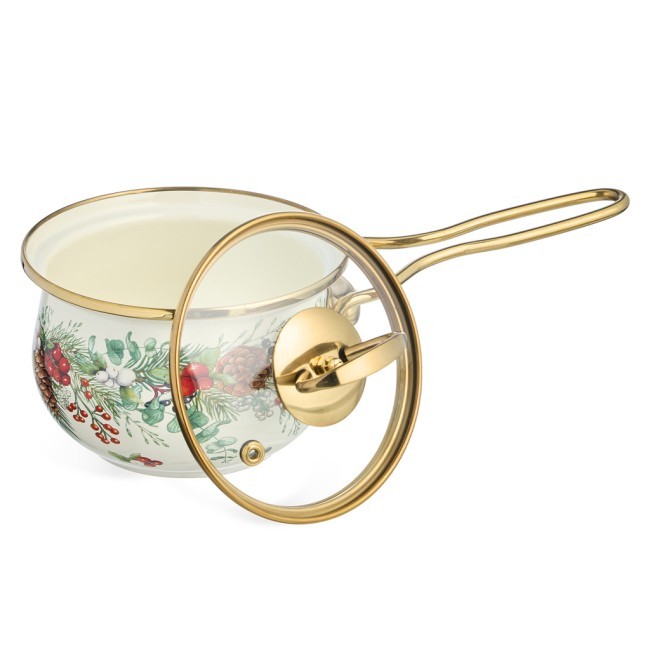 Ковш эмалированный серия "celebration" 0,9л, диа 14 см Agness (943-081) Ковш эмалированный серия "celebration" 0,9л, диа 14 см Agness (943-081)