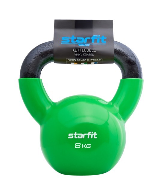 Гиря виниловая STARFIT DB-401, 8 кг, зеленый (998512)