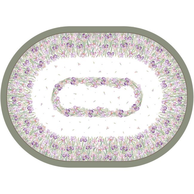 Скатерть овальная "ирисы" ,160х220см,100% хлопок,твил c пропиткой белый Lefard (850-743-41) Скатерть овальная "ирисы" ,160х220см,100% хлопок,твил c пропиткой белый Lefard (850-743-41)