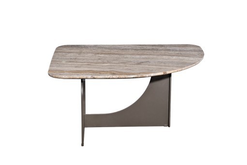 Стол журнальный Арка (Arco) травертин 85*68*40см (TT-00016015)