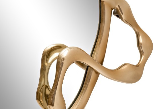 Зеркало "Flow", рама металл. золото 77*10*11см (TT-00011238)