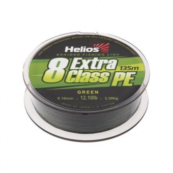 Шнур плетеный Helios Extra Class 8 PE Braid 0,10мм 135м Green HS-8PEG-10/135 G (76125) Шнур плетеный Helios Extra Class 8 PE Braid 0,10мм 135м Green HS-8PEG-10/135 G (76125)