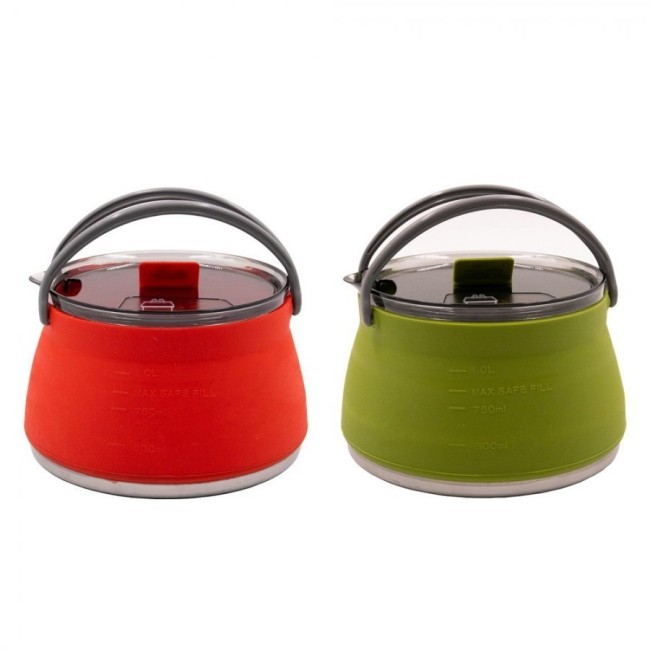 Чайник силиконовый складной Tramp 1л олива TRC-125 (74486) Чайник силиконовый складной Tramp 1л олива TRC-125 (74486)