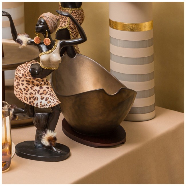 Салатник на дерев. подставке bronco "bronze" 22,5*16 см 1200 мл Bronco (474-180)