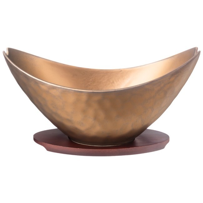 Салатник на дерев. подставке bronco "bronze" 22,5*16 см 1200 мл Bronco (474-180)