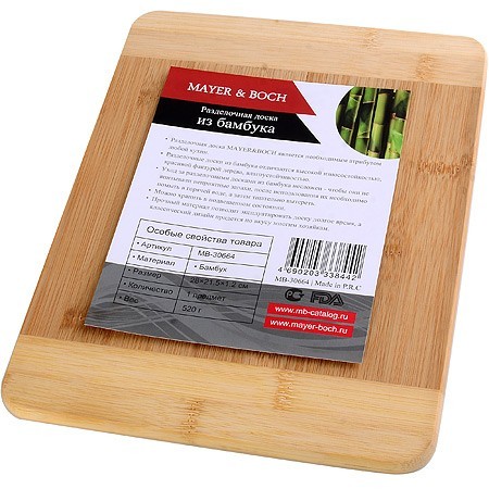 Доска разделочная 28х21,5 см Бамбук Mayer&Boch (30664) Доска разделочная 28х21,5 см Бамбук Mayer&Boch (30664)