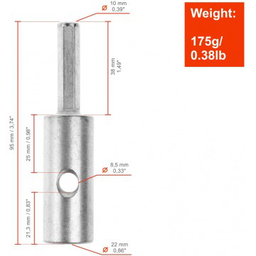 Адаптер Тонар для ледобуров Iceberg под шуруповерт, d22 мм АШ-06 (67156) Адаптер Тонар для ледобуров Iceberg под шуруповерт, d22 мм АШ-06 (67156)