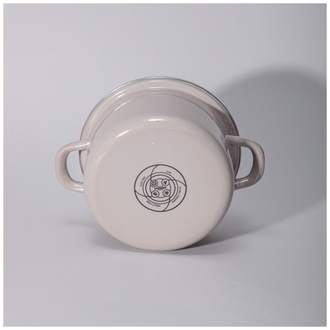 Кастрюля agness эмалированная с эмал.крышкой серия "charm" 1.8 л, 18*9,5 см Agness (934-604)