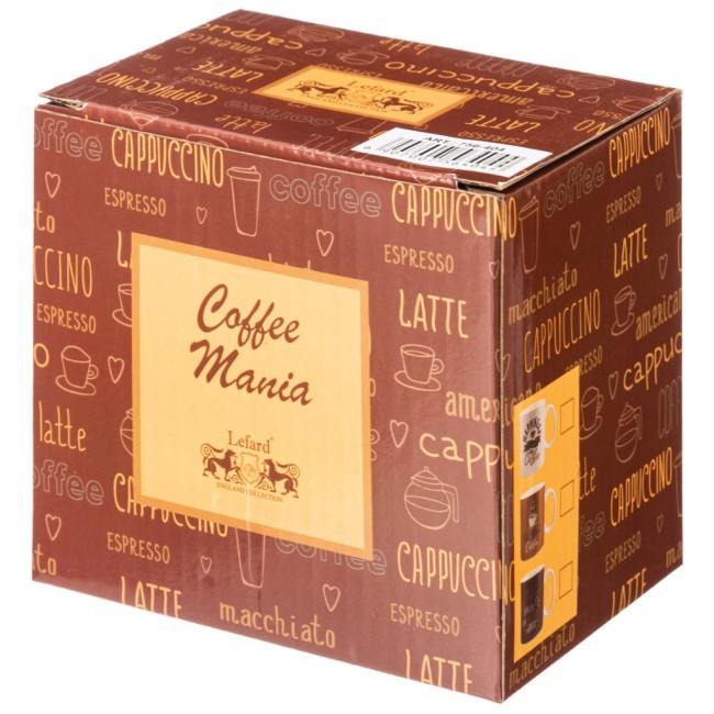 Кружка "кофе" коричневая 340 мл Lefard (756-405)