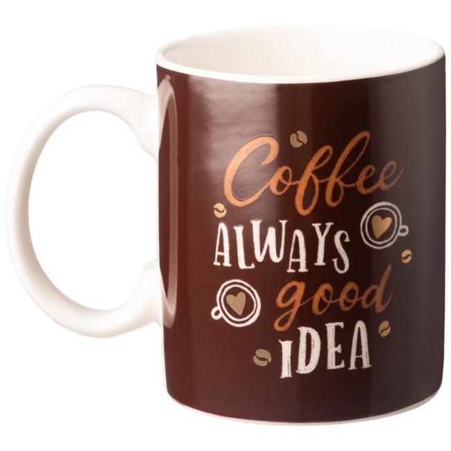 Кружка "кофе" коричневая 340 мл Lefard (756-405)