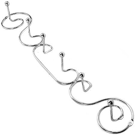 Вешалка - крючок настенная металл (6кр) (1452) Вешалка - крючок настенная металл (6кр) (1452)